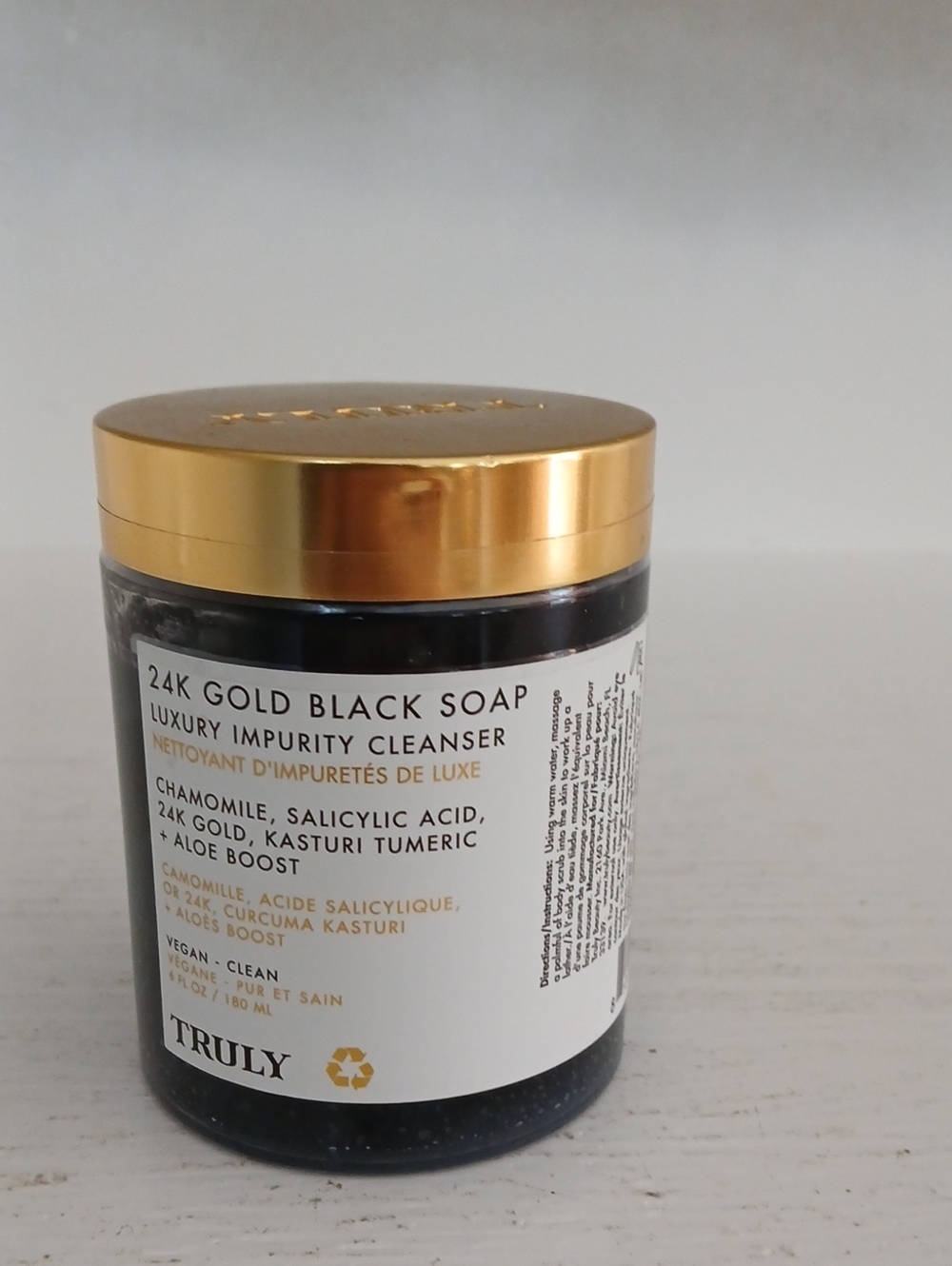 TRULY 24K Gold Black Soap Cleanser